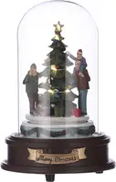 Globe with christmas tree battery operated - l13,5xw13,5xh20,5cm
